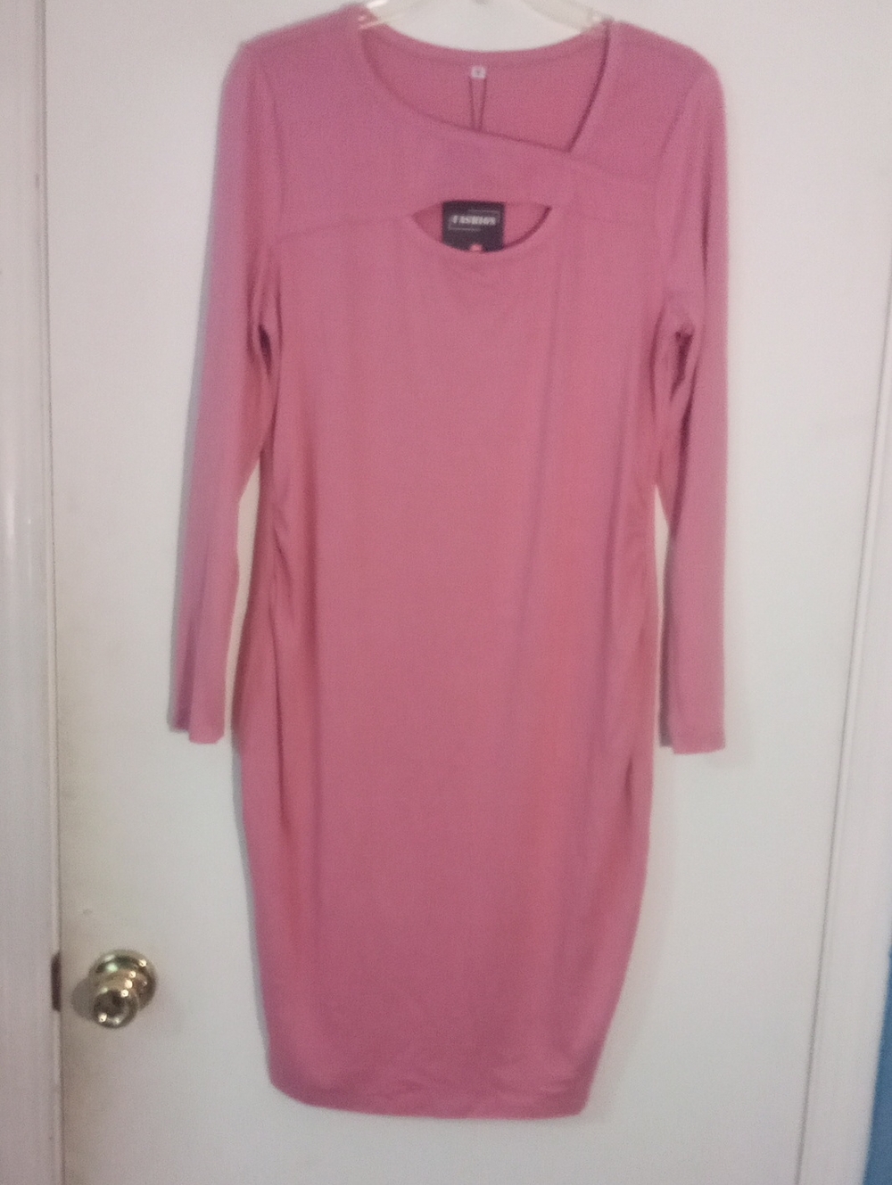* Fashion Pink Midi Dress Medium NWT Rouching
